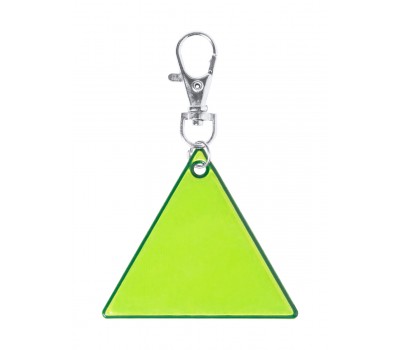 Reflective Keyring, Triangle, Green Reflective Keyring, Triangle, Green