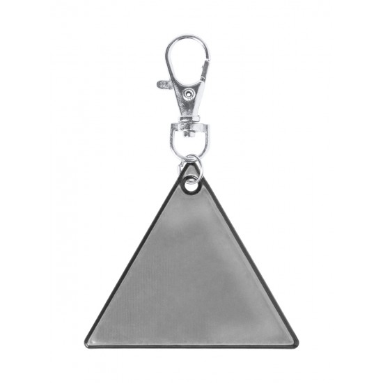Reflective Keyring, Triangle, Silver Reflective Keyring, Triangle, Silver