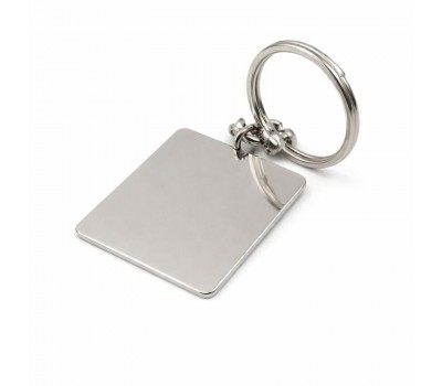 Stainless Steel Glossy Metal Keychain, 30x30 mm Stainless Steel Glossy Metal Keychain, 30x30 mm