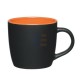 11oz Cana Negru-Oranj din Ceramica "Madrid" (320 ml)