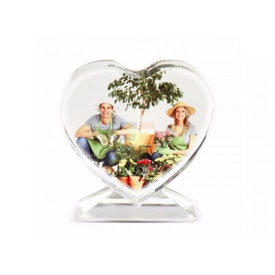 Cristal Foto de Sublimare, Inima, 10.5x11 cm Cristal Foto de Sublimare, Inima, 10.5x11 cm