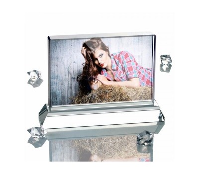 Cristal Foto Transparent, Dreptunghi Orizontal, 16x11 cm (imprimare UV)