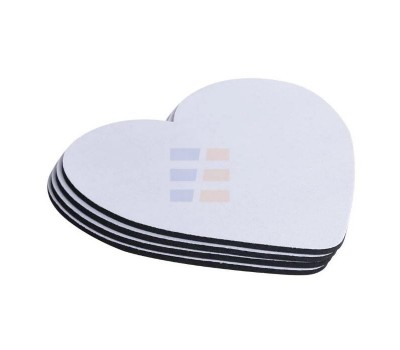 Sublimation Heart Shape Mouse Pad, 23.5x19.5x0.3 cm