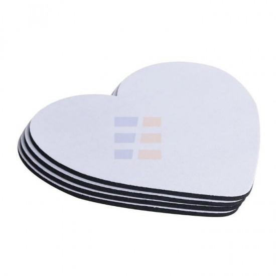 Mouse Pad in Forma de Inima Sublimabil, 23.5x19.5x0.3 cm