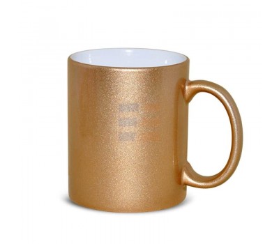 11oz Cana din Ceramica de Sublimare, Aurie (320 ml)