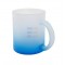 11oz Cana din Sticla de Sublimare, Frosted Gradient, Albastru (320 ml)