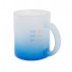 11oz Cana din Sticla de Sublimare, Frosted Gradient, Albastru (320 ml)