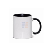 11oz Cana din Ceramica de Sublimare, Interior si Miner Negru (320 ml)