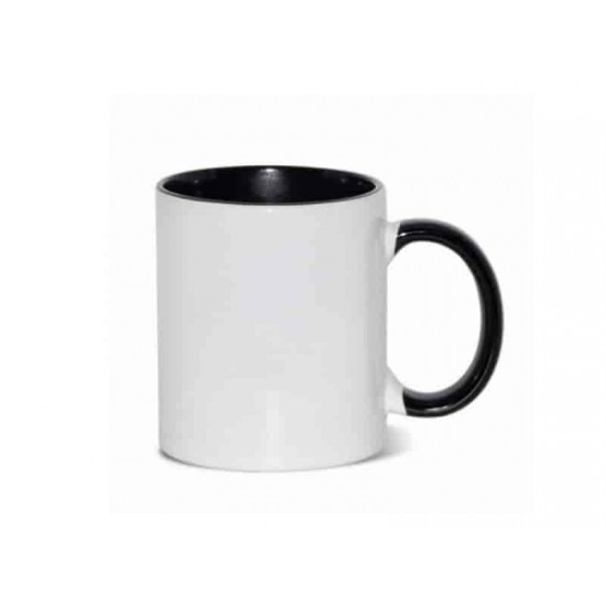 11oz Cana din Ceramica, Interior si Miner Negru (320 ml) 11oz Cana din Ceramica, Interior si Miner Negru (320 ml)