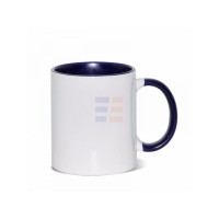 11oz Cana din Ceramica de Sublimare, Interior si Miner Albastru Inchis (320 ml)