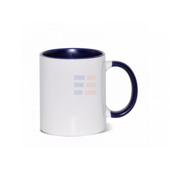 11oz Cana din Ceramica de Sublimare, Interior si Miner Albastru Inchis (320 ml) 11oz Cana din Ceramica de Sublimare, Interior si Miner Albastru Inchis (320 ml)
