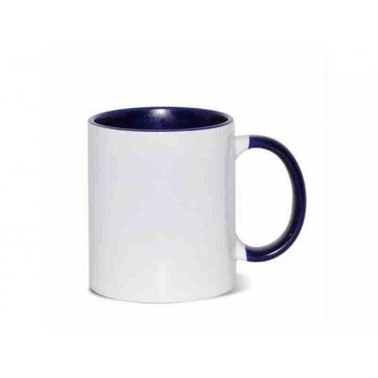 11oz Cana din Ceramica de Sublimare, Interior si Miner Albastru Inchis (320 ml) 11oz Cana din Ceramica de Sublimare, Interior si Miner Albastru Inchis (320 ml)