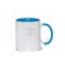 11oz Cana din Ceramica, Interior si Miner Albastru Deschis (320 ml)