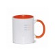 11oz Sublimation Orange Inner And Handle Ceramic Coffee Mug (320 ml)
