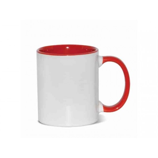 11oz Cana din Ceramica, Interior si Miner Rosu (320 ml) 11oz Cana din Ceramica, Interior si Miner Rosu (320 ml)