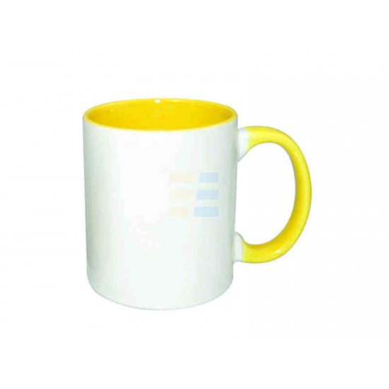 11oz Cana din Ceramica de Sublimare, Interior si Miner Galben (320 ml) 11oz Cana din Ceramica de Sublimare, Interior si Miner Galben (320 ml)