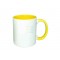11oz Cana din Ceramica de Sublimare, Interior si Miner Galben (320 ml)
