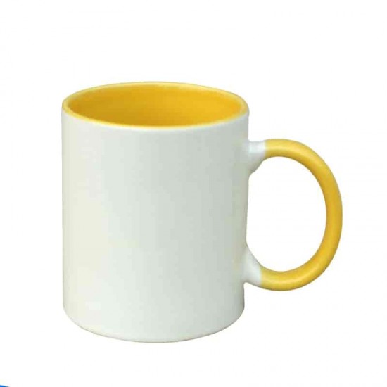 11oz Cana din Ceramica de Sublimare, Interior si Miner Galben (320 ml) 11oz Cana din Ceramica de Sublimare, Interior si Miner Galben (320 ml)