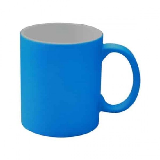 11oz Cana de Sublimare, Albastru Neon (320 ml)
