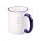 11oz Cana din Ceramica de Sublimare, Margine si Miner Albastru Inchis (320 ml)