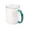 11oz Cana din Ceramica de Sublimare, Margine si Miner Verde (320 ml)