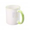 11oz Cana din Ceramica de Sublimare, Margine si Miner Verde Deschis (320 ml)