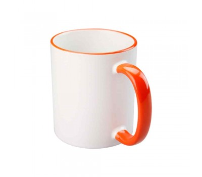 11oz Cana din Ceramica de Sublimare, Margine si Miner Oranj (320 ml) 11oz Cana din Ceramica de Sublimare, Margine si Miner Oranj (320 ml)