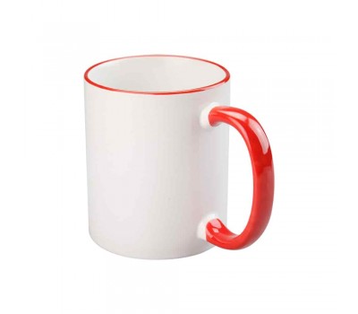 11oz Cana din Ceramica de Sublimare, Margine si Miner Rosu (320 ml) 11oz Cana din Ceramica de Sublimare, Margine si Miner Rosu (320 ml)