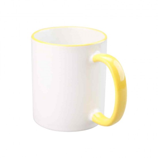 11oz Cana din Ceramica de Sublimare, Margine si Miner Galben (320 ml) 11oz Cana din Ceramica de Sublimare, Margine si Miner Galben (320 ml)
