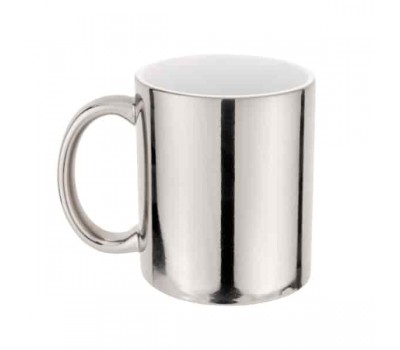 11oz Cana de Sublimare, Oglinda Metalica, Argintie (320 ml) 11oz Cana de Sublimare, Oglinda Metalica, Argintie (320 ml)