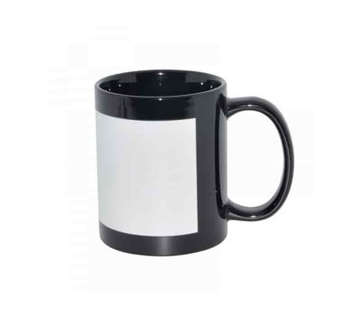 11oz Cana Neagra din Ceramica de Sublimare cu Chenar p-u Imprimare (320 ml) 11oz Cana Neagra din Ceramica de Sublimare cu Chenar p-u Imprimare (320 ml)
