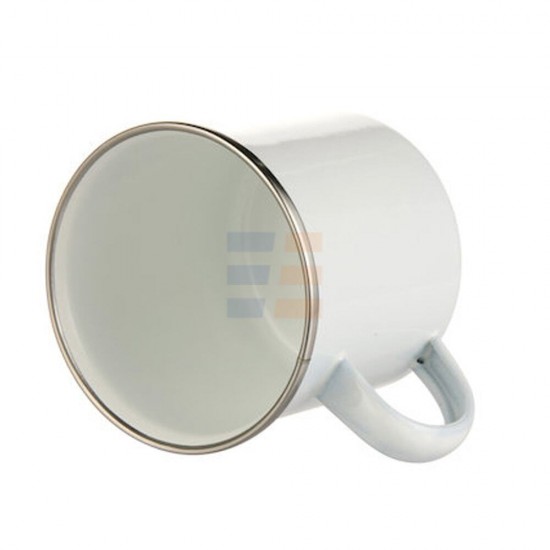 12oz White Sublimation Enamel Stainless Steel Edge Mug with Individual Gift Box (350 ml)
