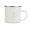 12oz Cana Metalica Emailata de Sublimare, Alba, Marginea din Inox (350 ml)