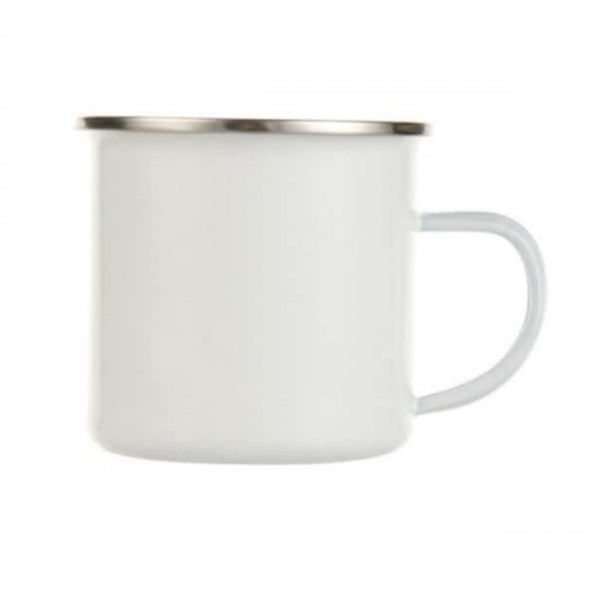 12oz White Sublimation Enamel Stainless Steel Edge Mug with Individual Gift Box (350 ml)