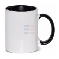 15oz Sublimation Inner and Handle Black Ceramic Coffee Mug (440 ml)