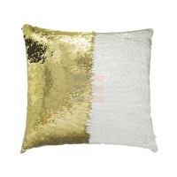 Fata de Perna de Sublimare, Aurie / Alba, cu Paiete, 40x40 cm Fata de Perna de Sublimare, Aurie / Alba, cu Paiete, 40x40 cm