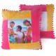 Sublimation Square Pink / Yellow Pillowcase, 40x40 cm