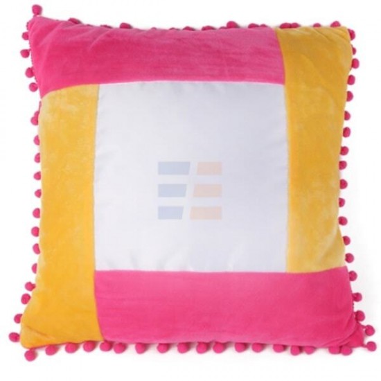 Sublimation Square Pink / Yellow Pillowcase, 40x40 cm