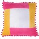 Sublimation Square Pink / Yellow Pillowcase, 40x40 cm