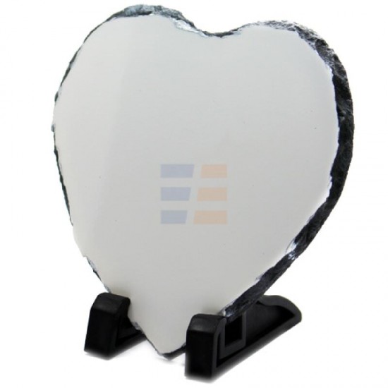 Sublimation Heart Photo Slate Rock Stone, 20 cm