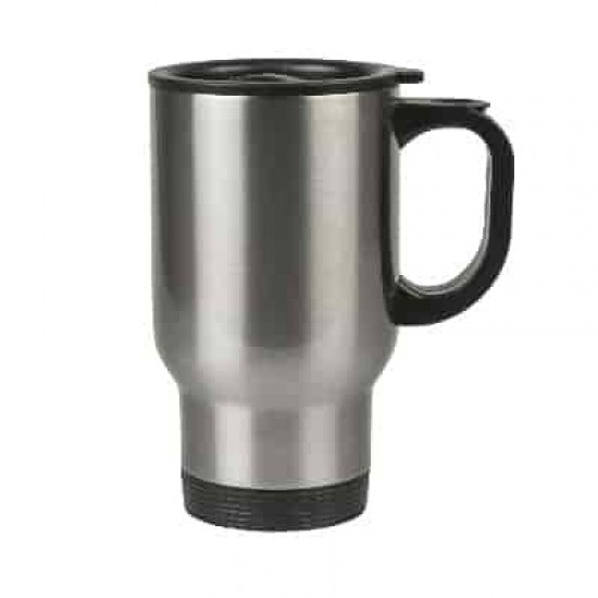 14oz Cana Auto de Calatorie de Sublimare, Argintie (415 ml)