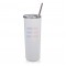 590 ml Cana Termos Alb din Otel Inoxidabil de Sublimare