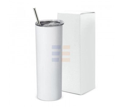 590 ml Cana Termos Alb din Otel Inoxidabil de Sublimare